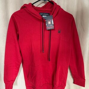 NWT Spyder Men's Red Hoodie Sweater S